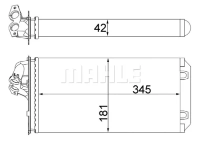 AH 64 000S KNECHT/MAHLE Теплообменник, отопление салона