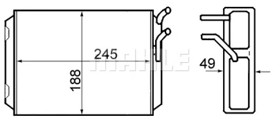 AH 70 000S KNECHT/MAHLE Теплообменник, отопление салона