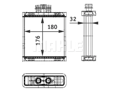 AH 75 000P KNECHT/MAHLE Теплообменник, отопление салона