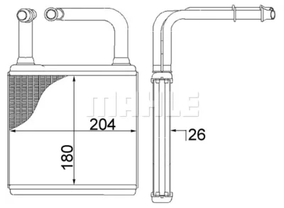 AH 78 000S KNECHT/MAHLE Теплообменник, отопление салона