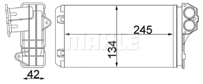 AH 88 000S KNECHT/MAHLE Теплообменник, отопление салона