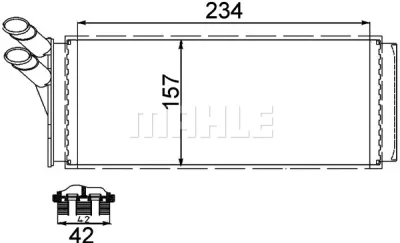 AH 93 000P KNECHT/MAHLE Теплообменник, отопление салона