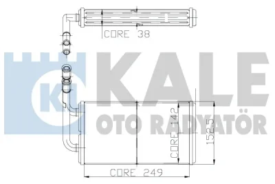 104600 KALE OTO RADYATÖR Теплообменник, отопление салона