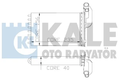 110000 KALE OTO RADYATÖR Теплообменник, отопление салона