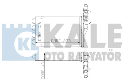 252100 KALE OTO RADYATÖR Теплообменник, отопление салона