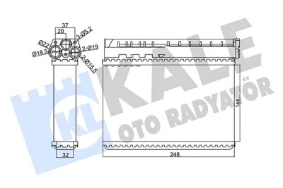 346270 KALE OTO RADYATÖR Теплообменник, отопление салона