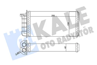 346340 KALE OTO RADYATÖR Теплообменник, отопление салона