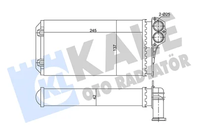 346505 KALE OTO RADYATÖR Теплообменник, отопление салона