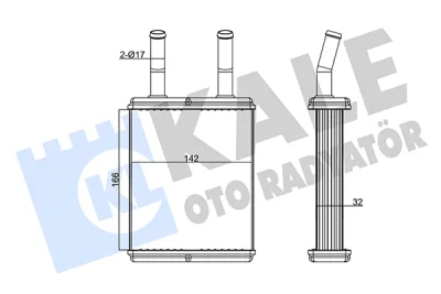 346770 KALE OTO RADYATÖR Теплообменник, отопление салона