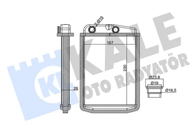 346845 KALE OTO RADYATÖR Теплообменник, отопление салона