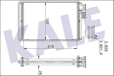 347385 KALE OTO RADYATÖR Теплообменник, отопление салона