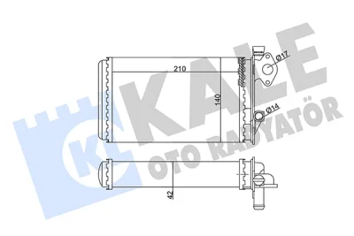 352035 KALE OTO RADYATÖR Теплообменник, отопление салона