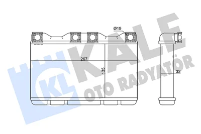 352070 KALE OTO RADYATÖR Теплообменник, отопление салона