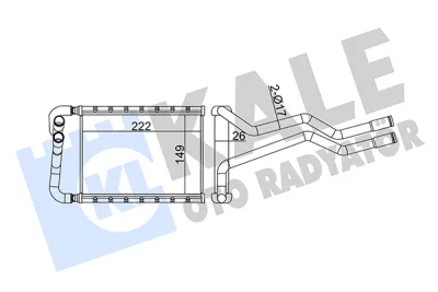 358630 KALE OTO RADYATÖR Теплообменник, отопление салона