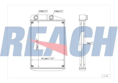 Теплообменник, отопление салона REACH 1.18.15016