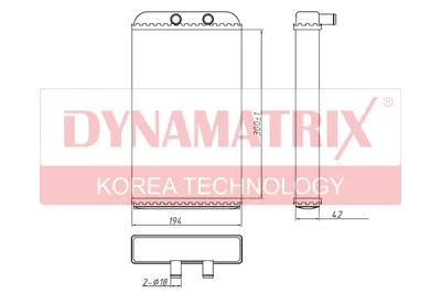 DR73986 DYNAMATRIX Теплообменник, отопление салона