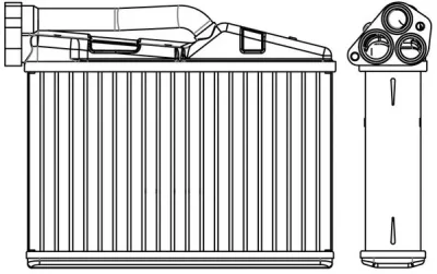 Теплообменник, отопление салона LUZAR LRH 2605