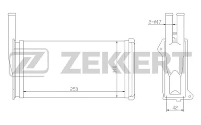 MK-5002 ZEKKERT Теплообменник, отопление салона