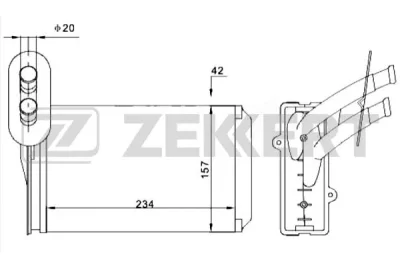 MK-5013 ZEKKERT Теплообменник, отопление салона