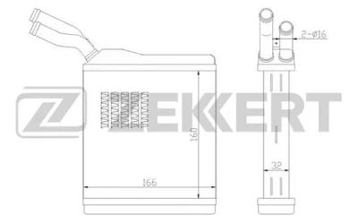 Теплообменник, отопление салона ZEKKERT MK-5017