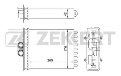 Теплообменник, отопление салона ZEKKERT MK-5034