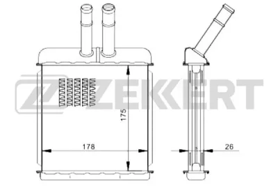 MK-5038 ZEKKERT Теплообменник, отопление салона