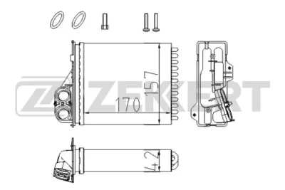 MK-5040 ZEKKERT Теплообменник, отопление салона