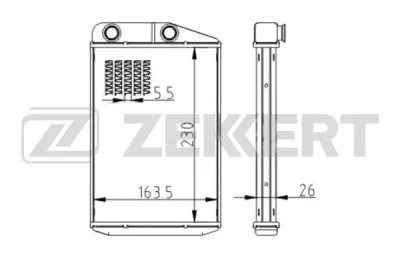 MK-5049 ZEKKERT Теплообменник, отопление салона