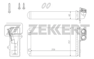 MK-5067 ZEKKERT Теплообменник, отопление салона