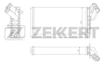 MK-5068 ZEKKERT Теплообменник, отопление салона