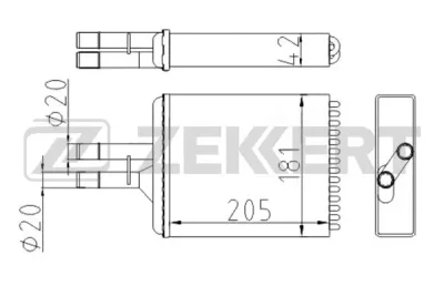 MK-5077 ZEKKERT Теплообменник, отопление салона