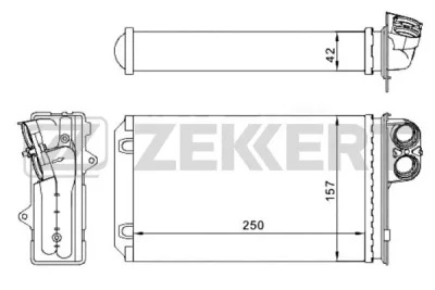 MK-5078 ZEKKERT Теплообменник, отопление салона
