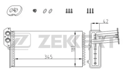MK-5116 ZEKKERT Теплообменник, отопление салона