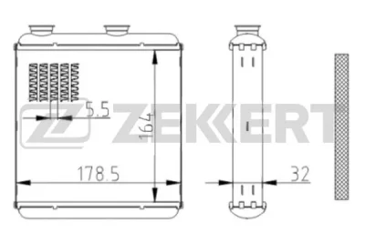 MK-5131 ZEKKERT Теплообменник, отопление салона