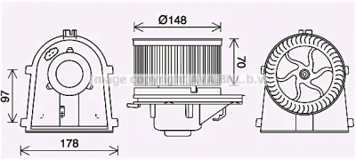 VN8408 PRASCO Электродвигатель, вентиляция салона