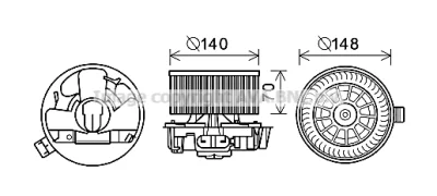 Вентилятор салона AVA DA8010