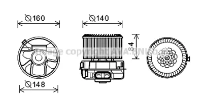 PE8369 AVA Вентилятор салона