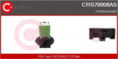 CRS70008AS CASCO Сопротивление, вентилятор салона