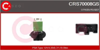 CRS70008GS CASCO Сопротивление, вентилятор салона