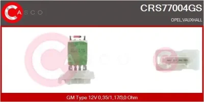 CRS77004GS CASCO Сопротивление, вентилятор салона