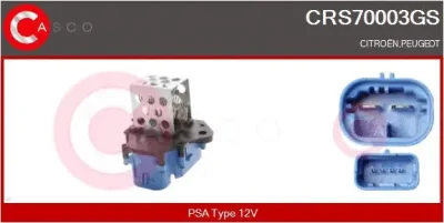 CRS70003GS CASCO Дополнительный резистор, электромотор - вентилятор радиатора