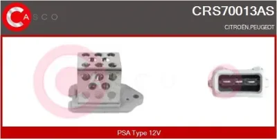 CRS70013AS CASCO Дополнительный резистор, электромотор - вентилятор радиатора