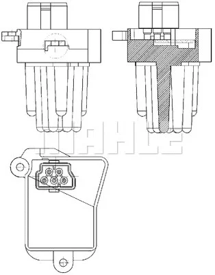 ABR 41 000P KNECHT/MAHLE Регулятор, вентилятор салона