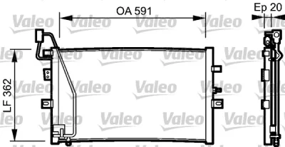 Конденсатор, кондиционер VALEO 814000