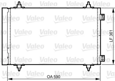 814366 VALEO Конденсатор, кондиционер