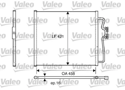 816922 VALEO Конденсатор, кондиционер