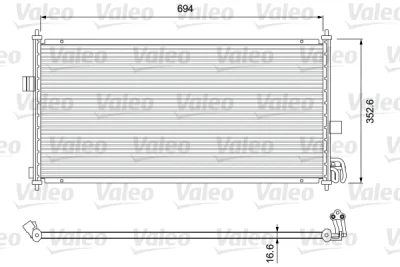 818026 VALEO Конденсатор, кондиционер