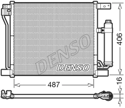 DCN46021 DENSO Конденсатор, кондиционер