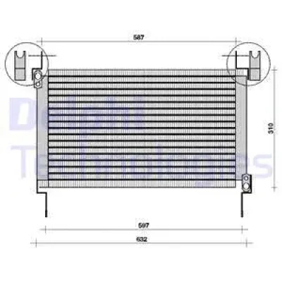 TSP0225006 DELPHI Конденсатор, кондиционер