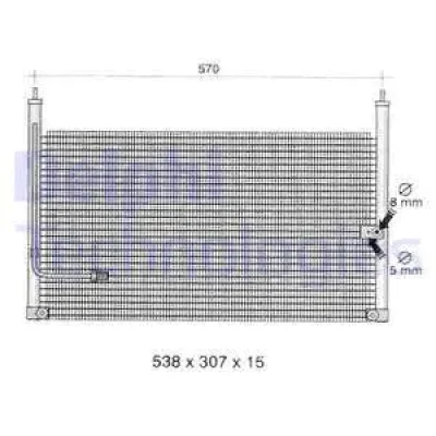 TSP0225317 DELPHI Конденсатор, кондиционер